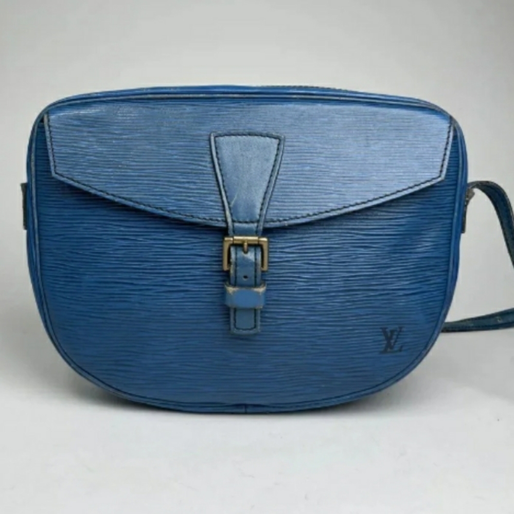 LOUIS VUITTON LEATHER JUENE FILLE EPI SHOULDER/CROSSBODY Toledo Blue 💙